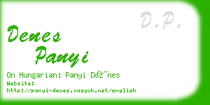 denes panyi business card
